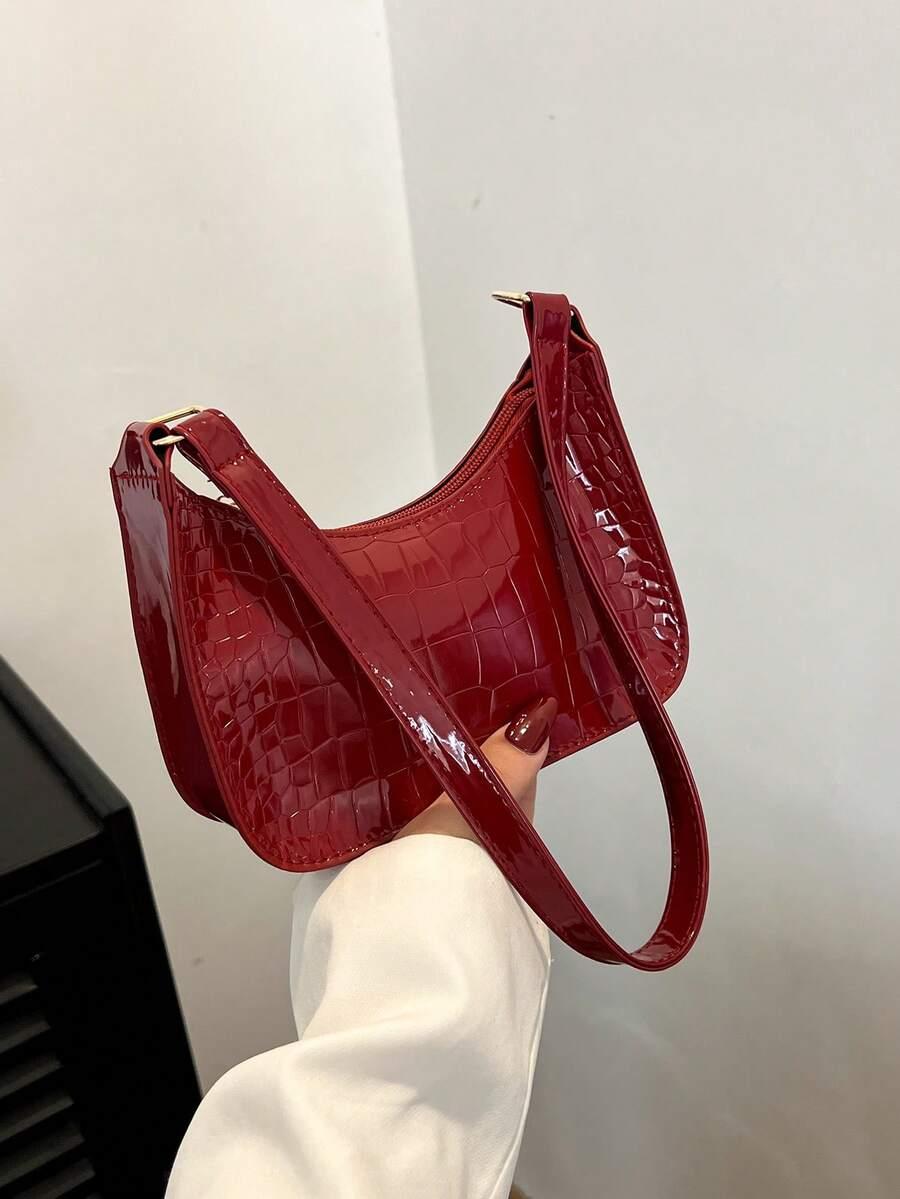SHEIN CZERWONA TOREBKA IMITACJA SKÓRY S07__15X24,5