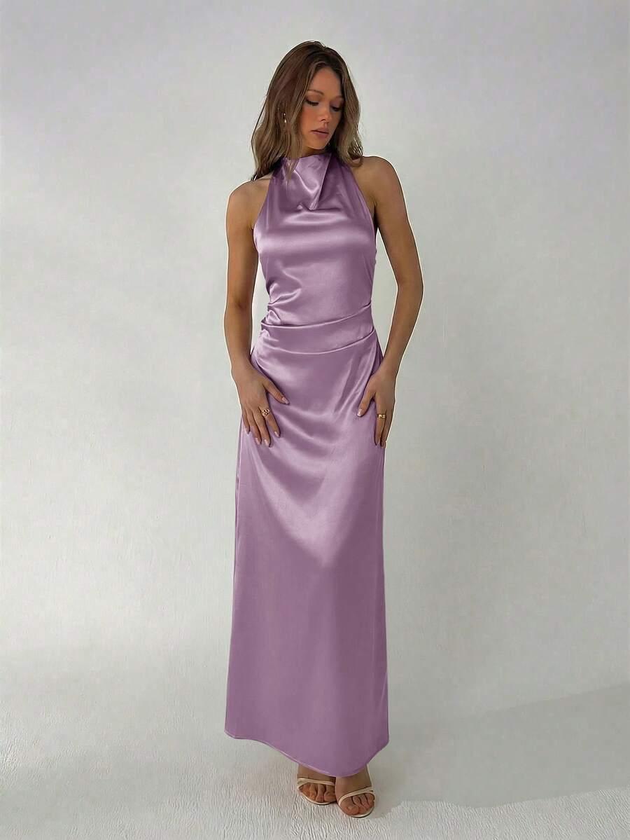ALORUH FIOLETOWA MAXI SUKIENKA S09__XS