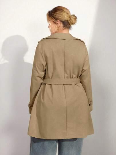 SHEIN BEŻOWY PŁASZCZ TRENCZ W01__52