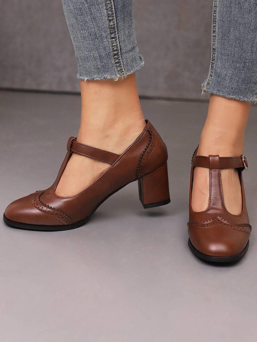 SHEIN BRĄZOWE CZÓŁENKA OBCAS S06__39