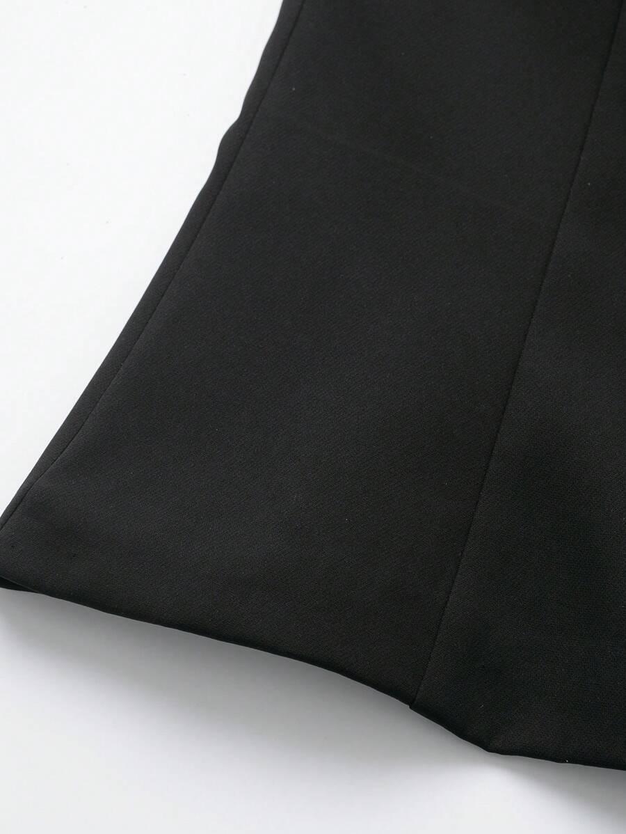 SHEIN CZARNY TOP RAMIĄCZKA S09__XS