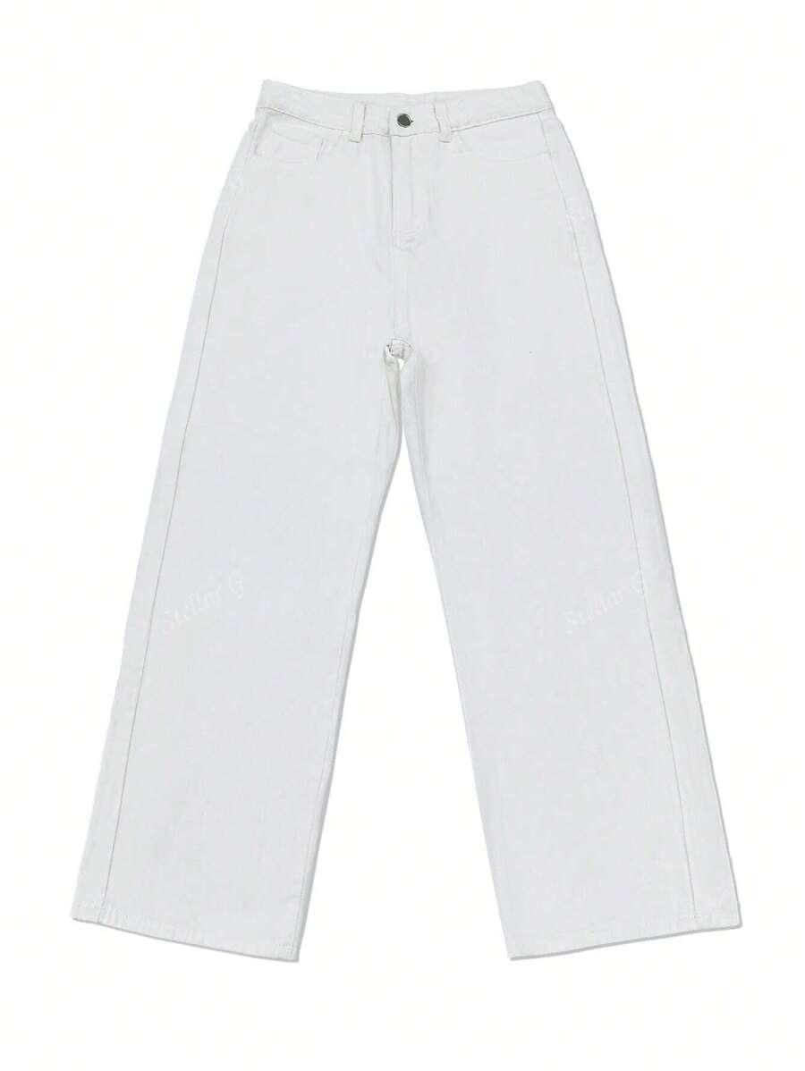 SHEIN BIAŁE SPODNIE JENASOWE S06__XL