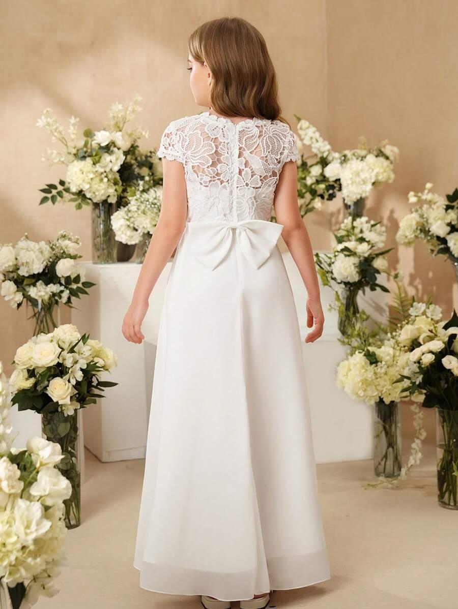 SHEIN BIAŁA SUKIENKA KORONKA S06__146-152