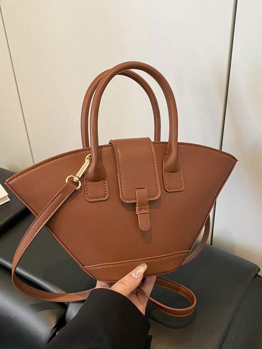 SHEIN BRĄZOWA TOREBKA IMITACJA SKÓRY S07__17X13CM
