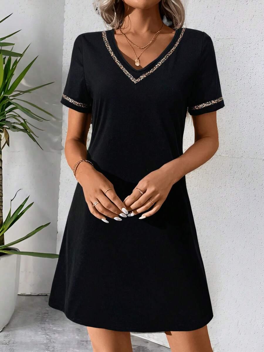 SHEIN CZARNA MINI SUKIENKA S06__M