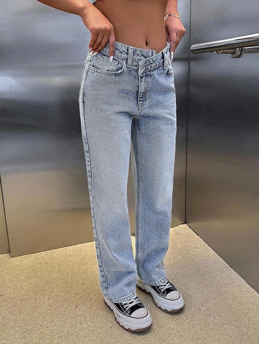 SHEIN NIEBIESKIE SPODNIE JEANS S06__S