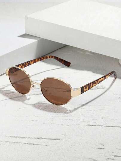 SHEIN BRĄZOWE OKULARY PRZECIWSŁONECZNE S07