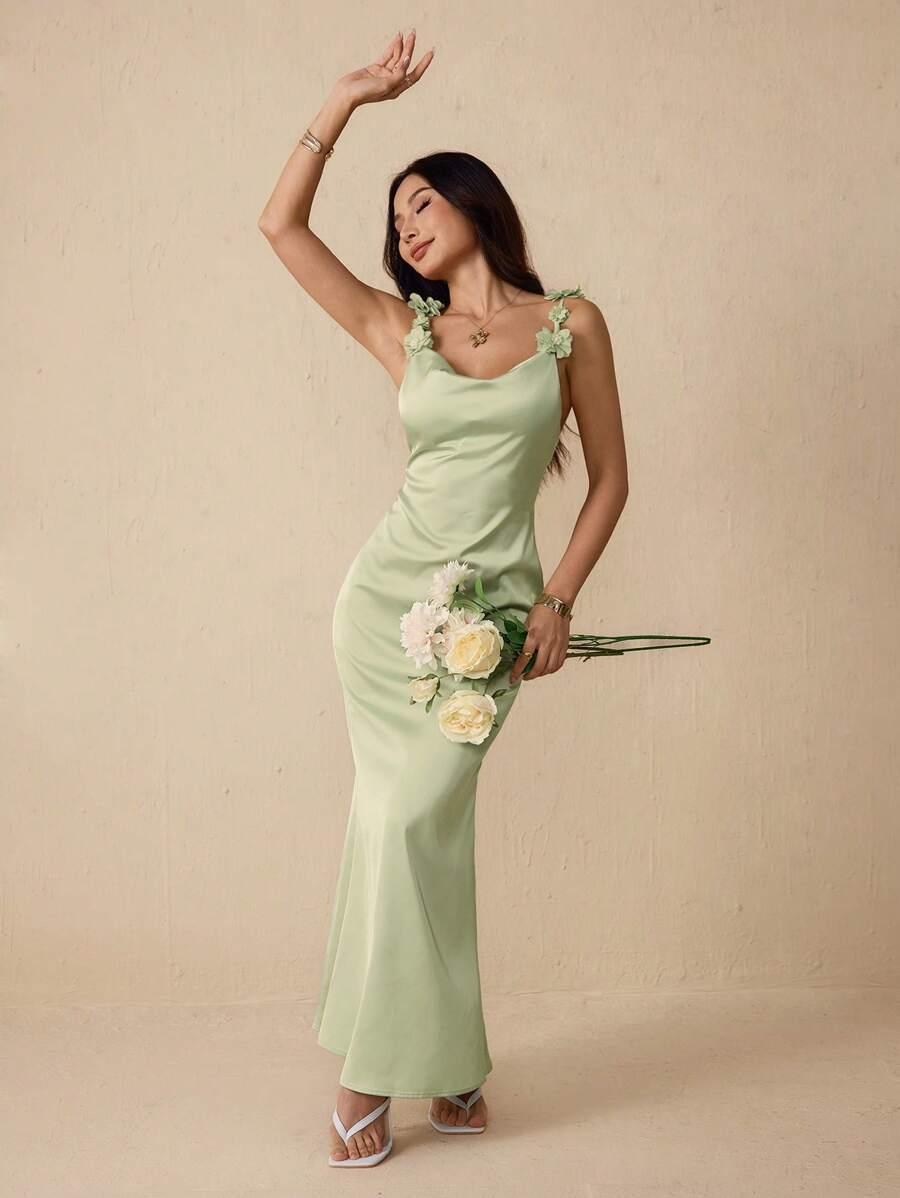 SHEIN ZIELONA MAXI SUKIENKA S06__M