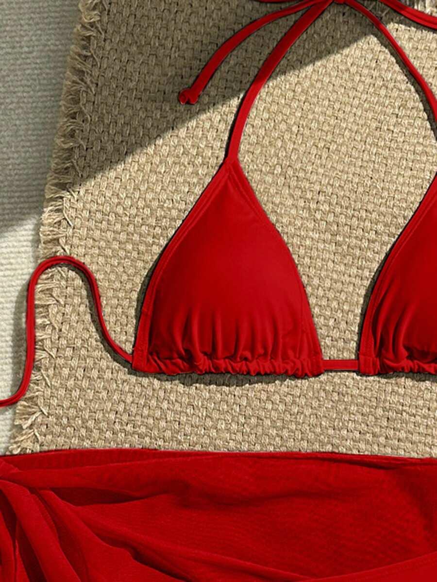 SHEIN DWUCZĘŚCIOWY STRÓJ KĄPIELOWY PAREO S09__S