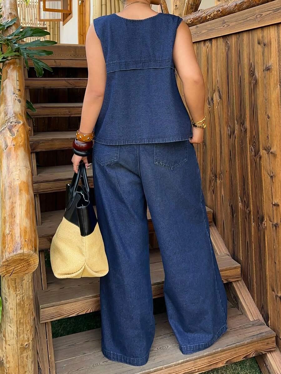 DAZY KOMPLET JEANS SPODNIE TOP S06__46