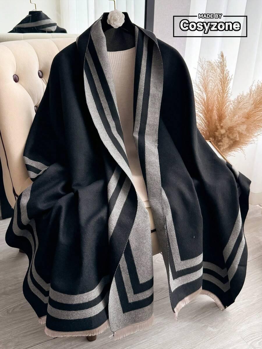 SHEIN SZAL WZÓR FRĘDZLE S07__65X185