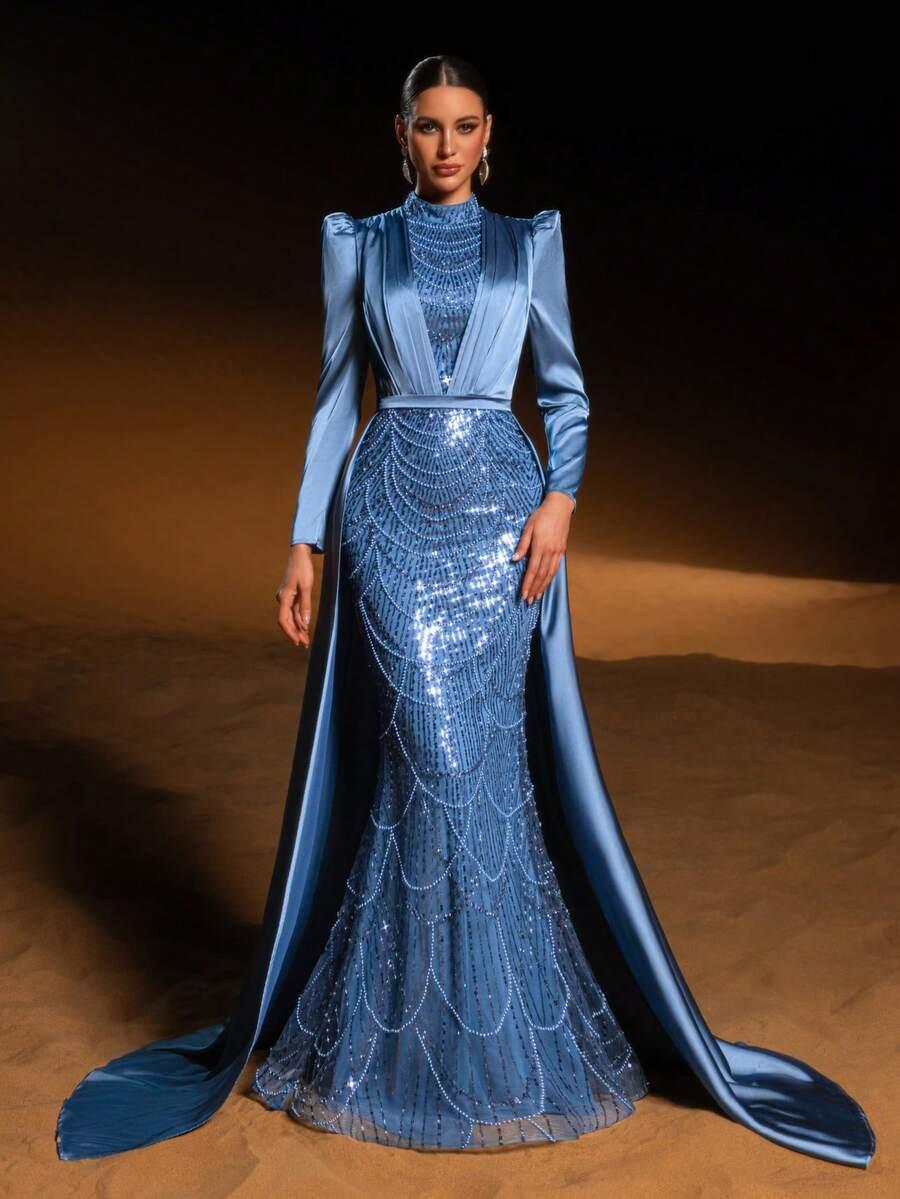 FAERIESTY NIEBIESKA MAXI SUKIENKA ZOBIENIA S06__L