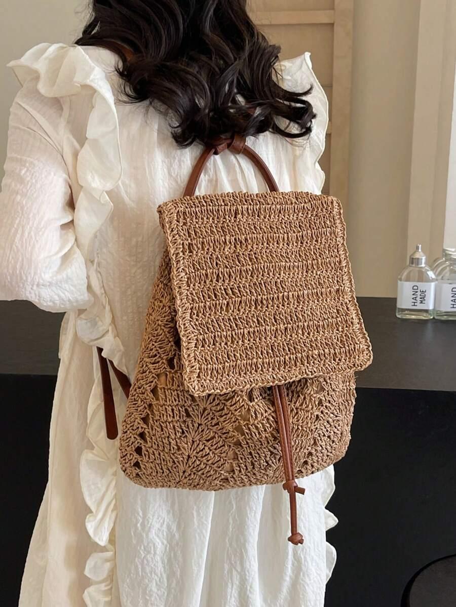 SHEIN BRĄZOWY MIEJSKI PLECAK S07__31X35