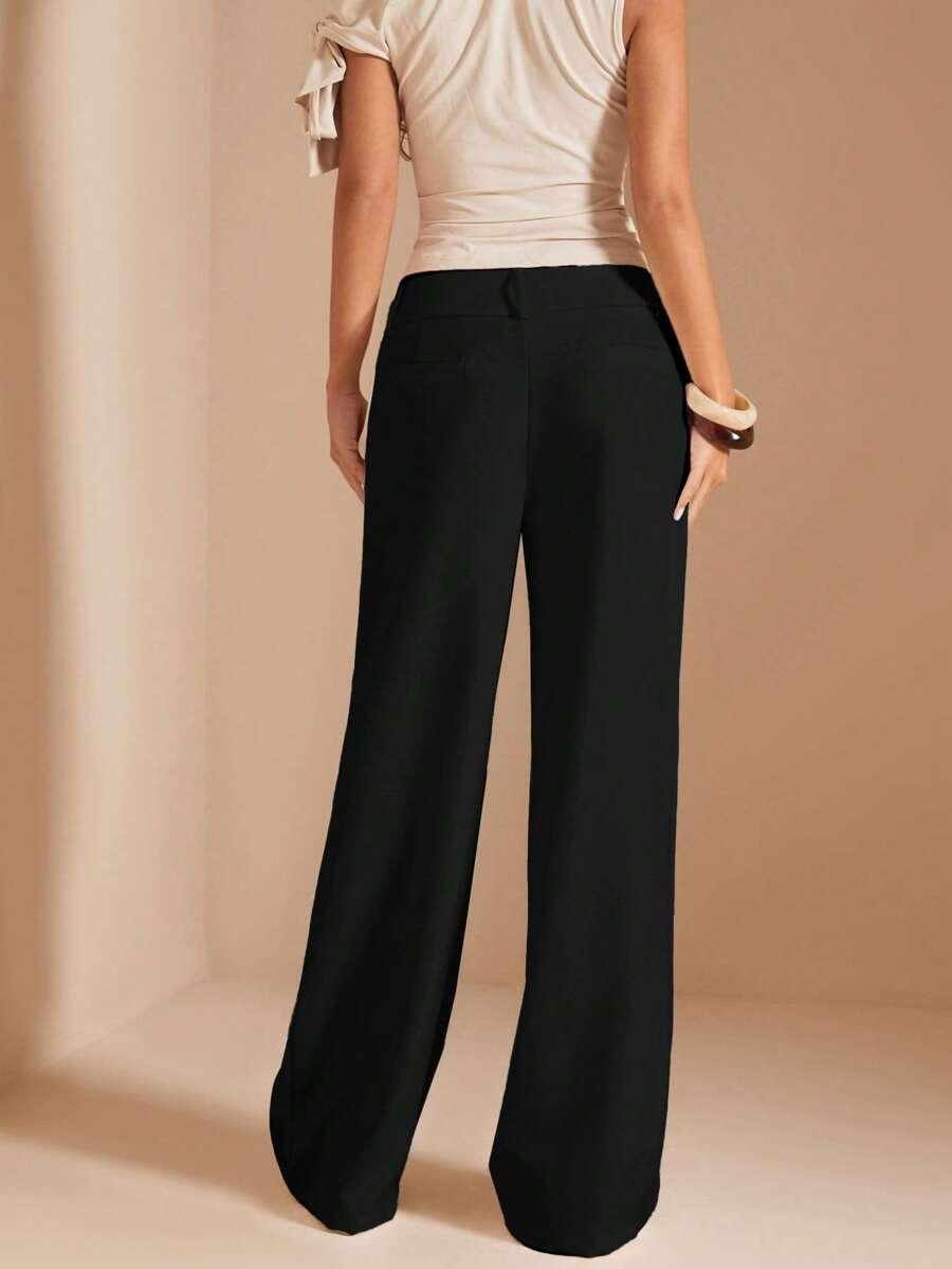 SHEIN CZARNE SPODNIE KIESZENIE S06__M