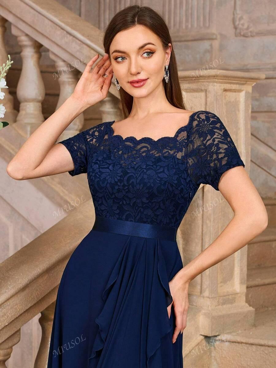 SHEIN GRANATOWA MAXI SUKIENKA S06__XL