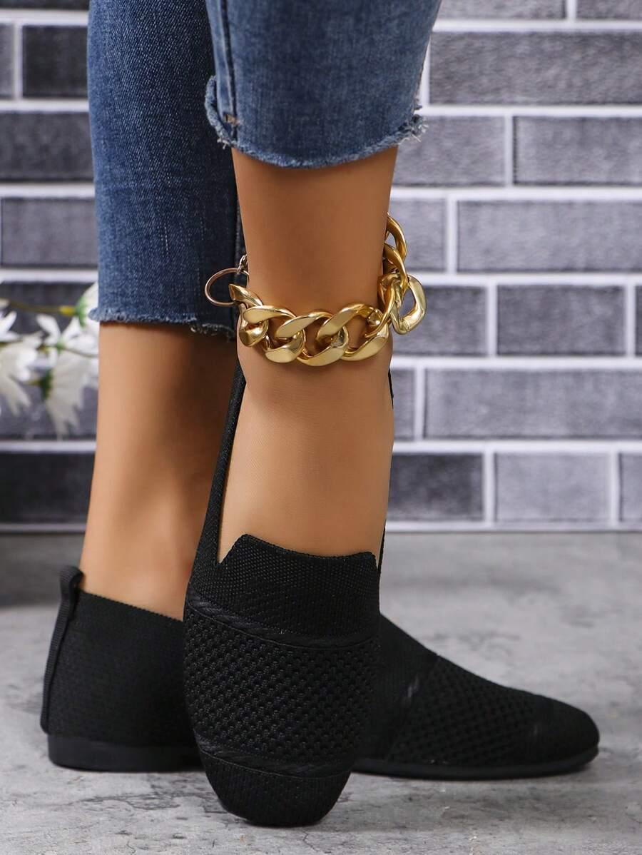 SHEIN MOKASYNY CZARNE SIATECZKA S06__39