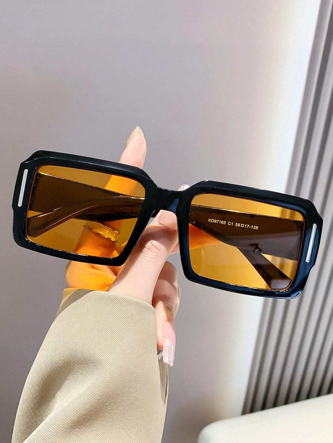 SHEIN PROSTOKĄTNE OKULARY SŁONECZNE S07