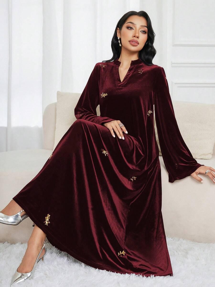 AL NAJMA CZERWONA MAXI SUKIENKA S06__S