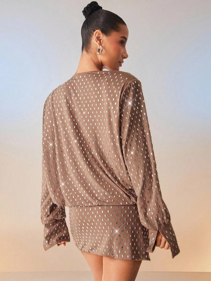 SHEIN MINI SUKIENKA DŁUGI RĘKAW S06__M