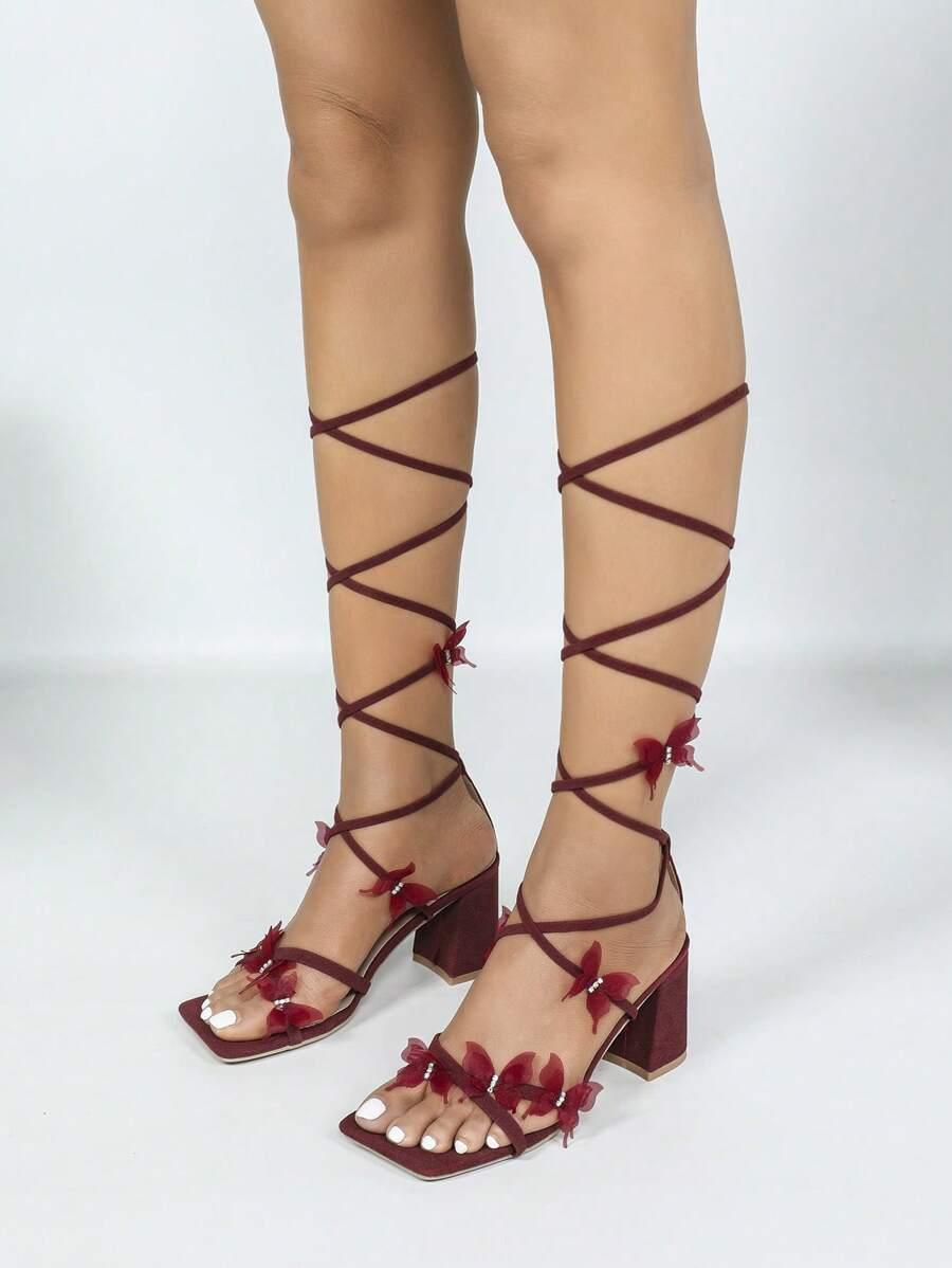 SHEIN BORDOWE SANDAŁY OBCAS S06__40