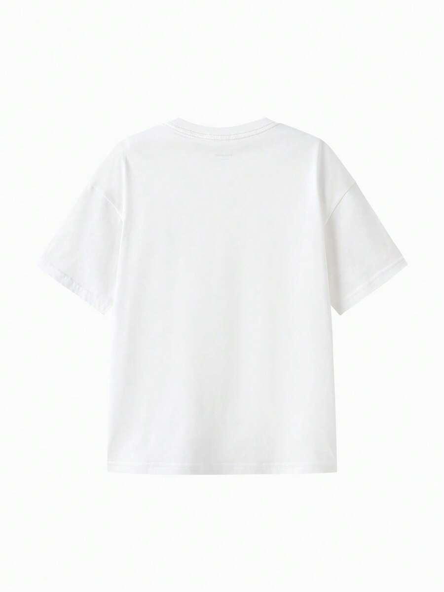 BALABALA BIAŁY T-SHIRT KIESZEŃ S06__134/140