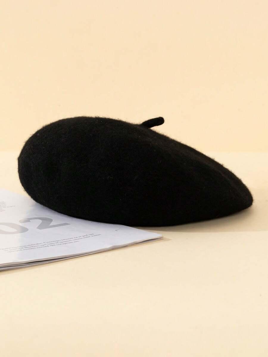 SHEIN CZARNY KLASYCZNY BERET W01__52