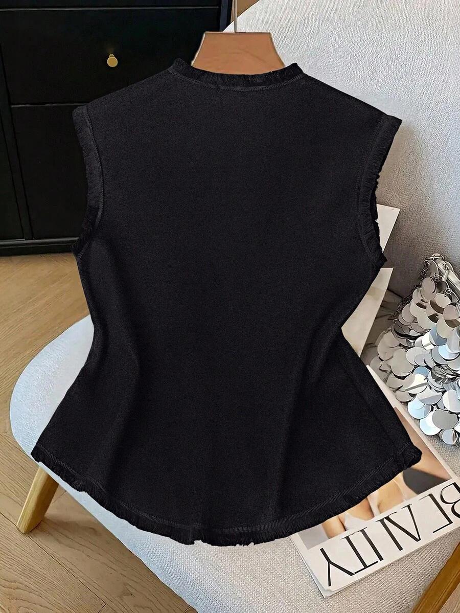 SHEIN CZARNA KAMIZELKA KIESZENIE S06__XXL