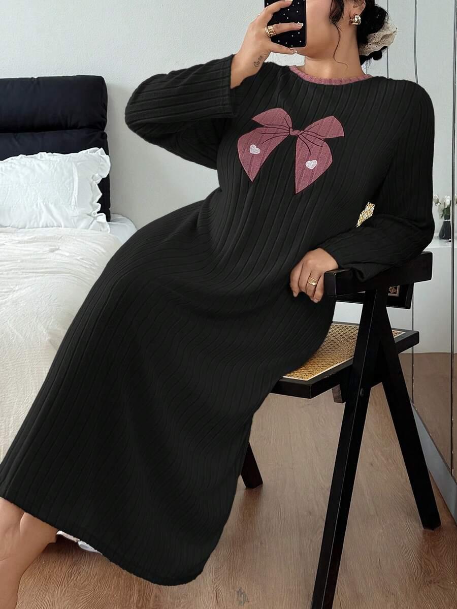 SHEIN CZARNA KOSZULA NOCNA S06__48