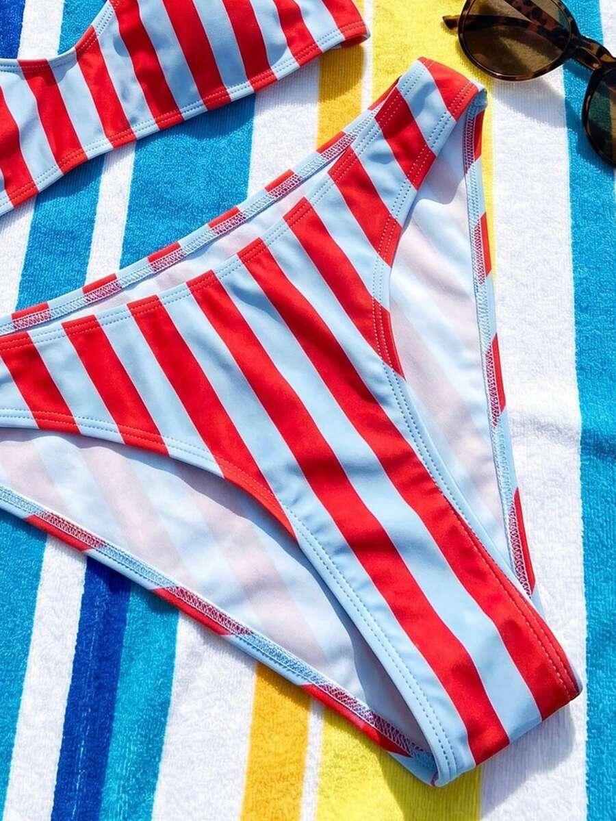 SWIM MOD DWUCZĘŚCIOWY STRÓJ KĄPIELOWY WZÓR PASKI S09__M