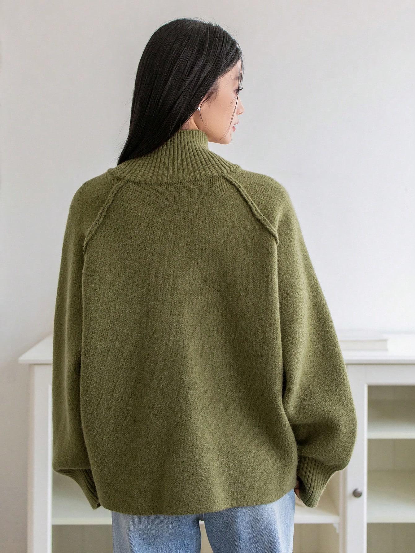SHEIN ZIELONY ROZPINANY SWETER S06__S