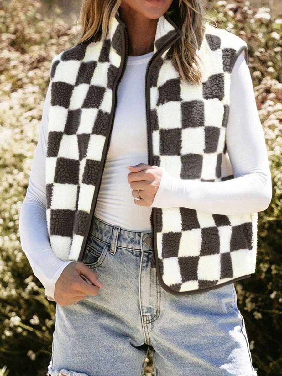 SHEIN KAMIZELKA KRATKA ZAMEK S06__M