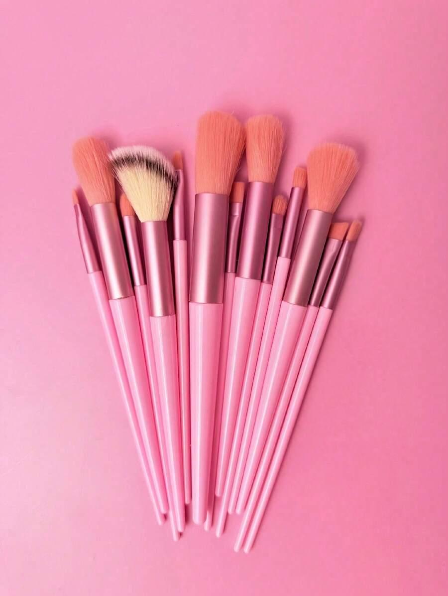 SHEIN RÓŻOWE PĘDZLE DO MAKIJAŻU S07__12-PACK