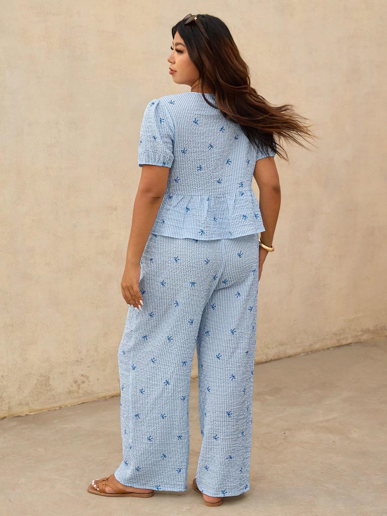 SHEIN BLUZKA SPODNIE KOMPLET PASKI S06__XXL
