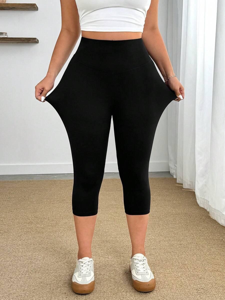 SHEIN CZARNE LEGGINSY WYSOKI STAN S06__46