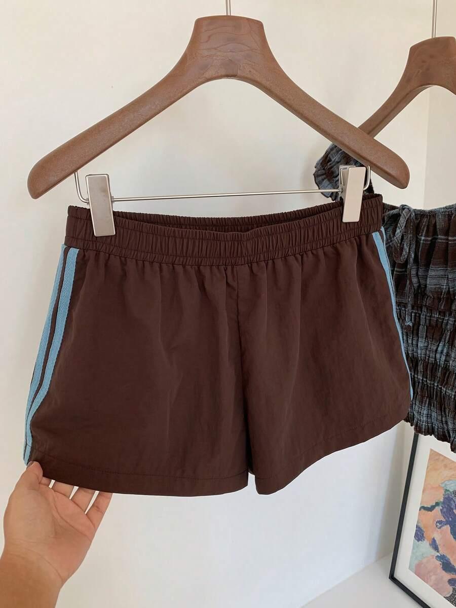 SHEIN BRĄZOWE KRÓTKIE SPODENKI S06__XL