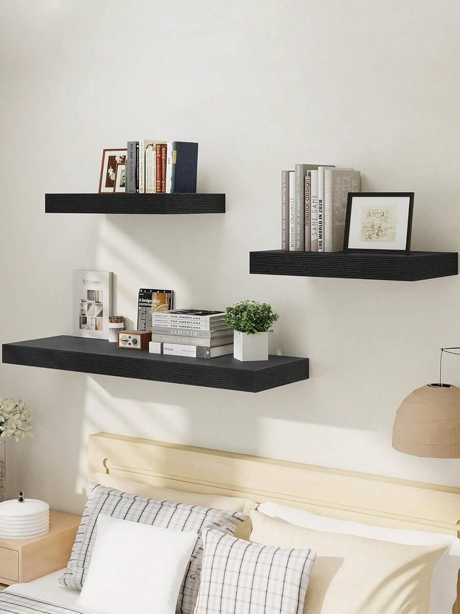 SHEIN CZARNA PÓŁKA ŚCIENNA S07__14X40