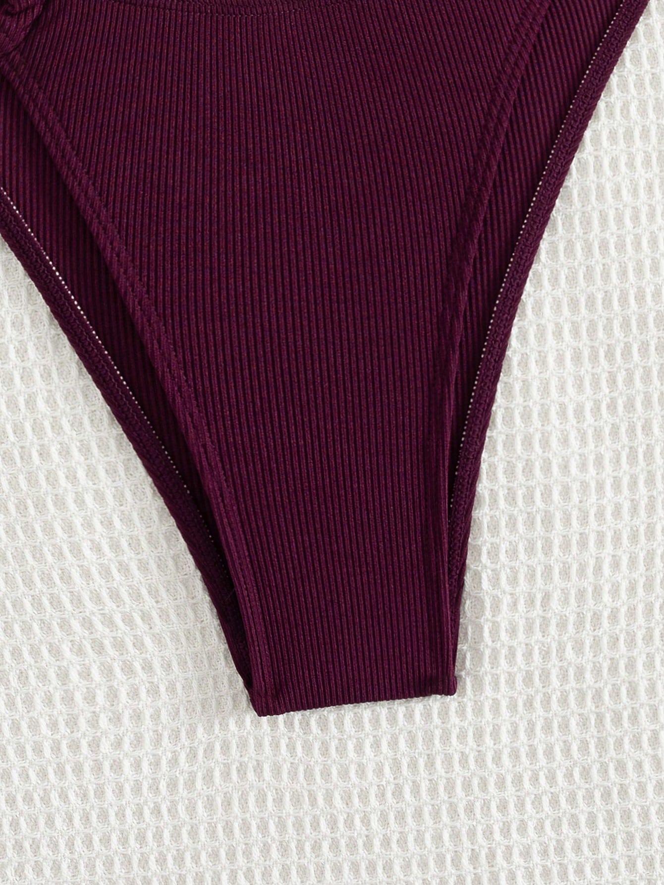 SHEIN FIOLETOWY DWUCZĘŚCIOWY STRÓJ KĄPIELOWY PK01__S