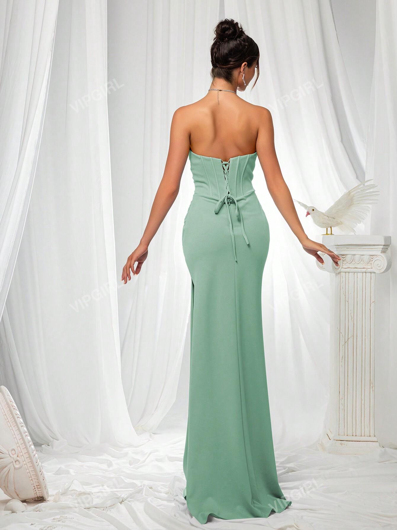 VIPGIRL ZIELONA MAXI SUKIENKA S06__M