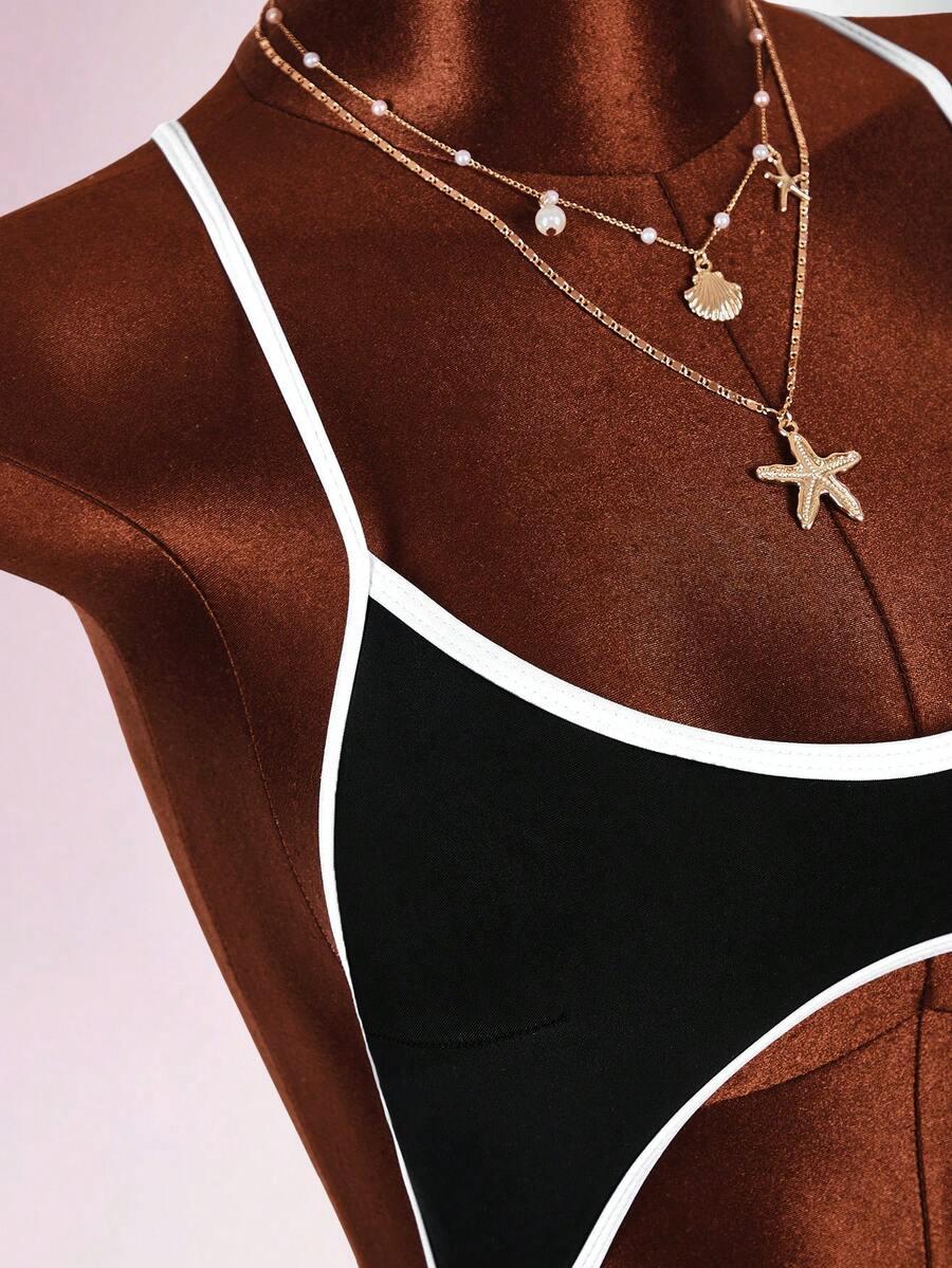 SHEIN JEDNOCZĘŚCIOWY STRÓJ KĄPIELOWY S09__S