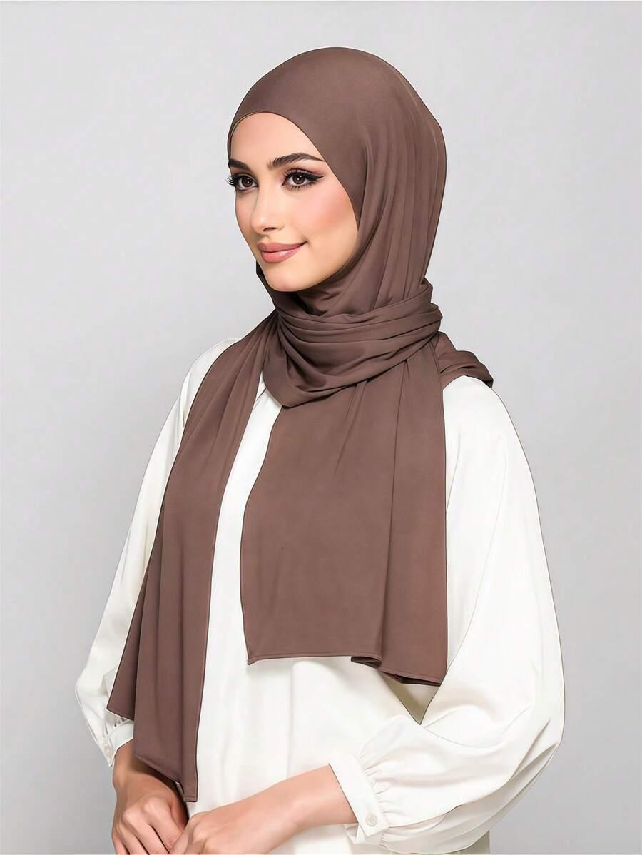 SHEIN BRĄZOWA CHUSTA HIDŻAB S07