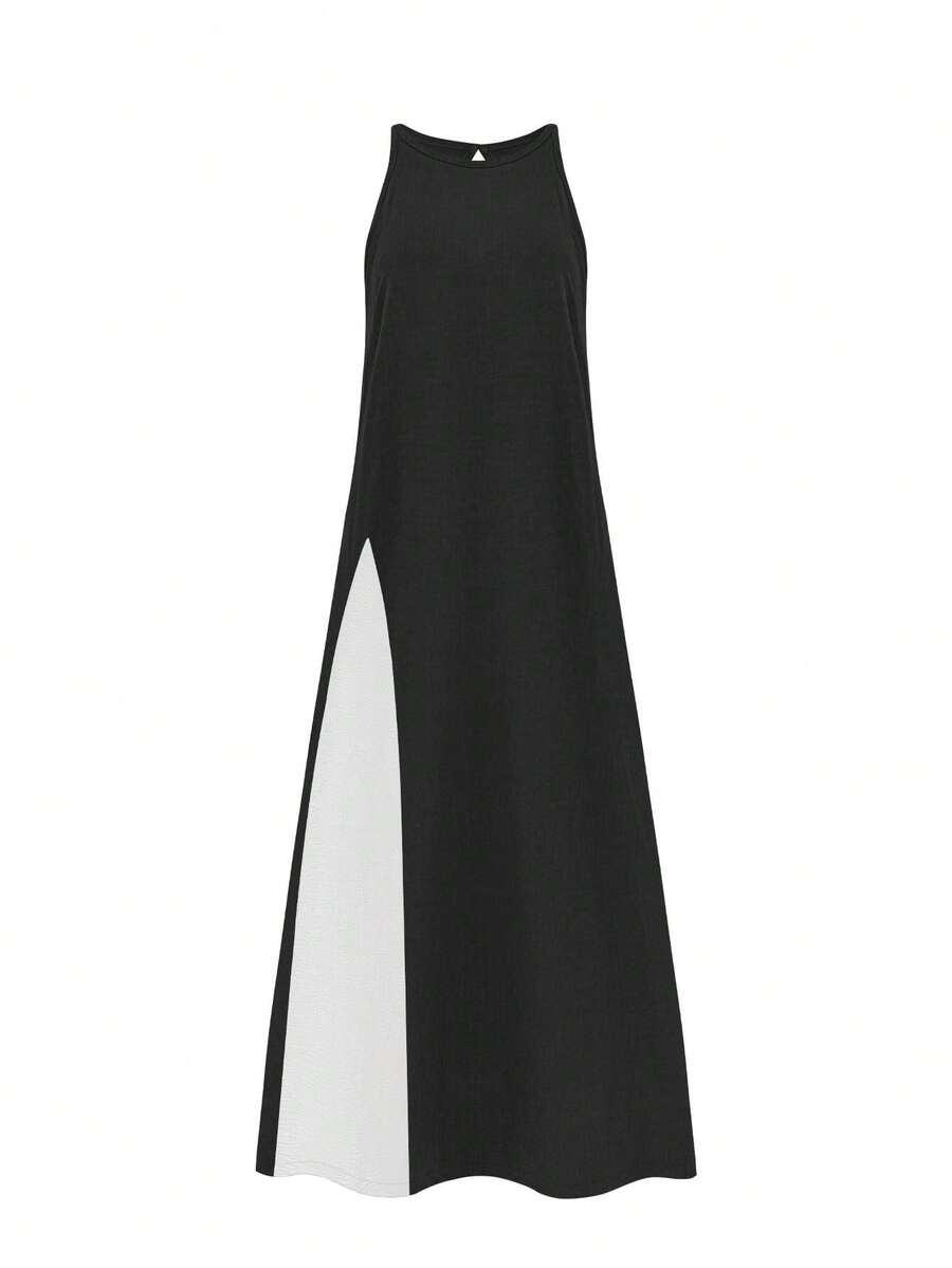 SHEIN MAXI SUKIENKA KONTRAST S06__S
