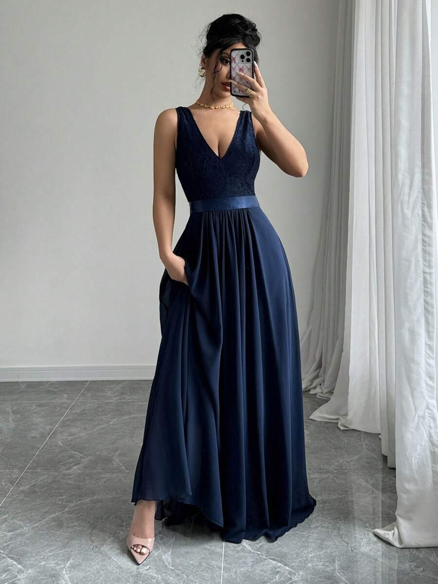 SELIANNE GRANATOWA MAXI SUKIENKA S06__XXL