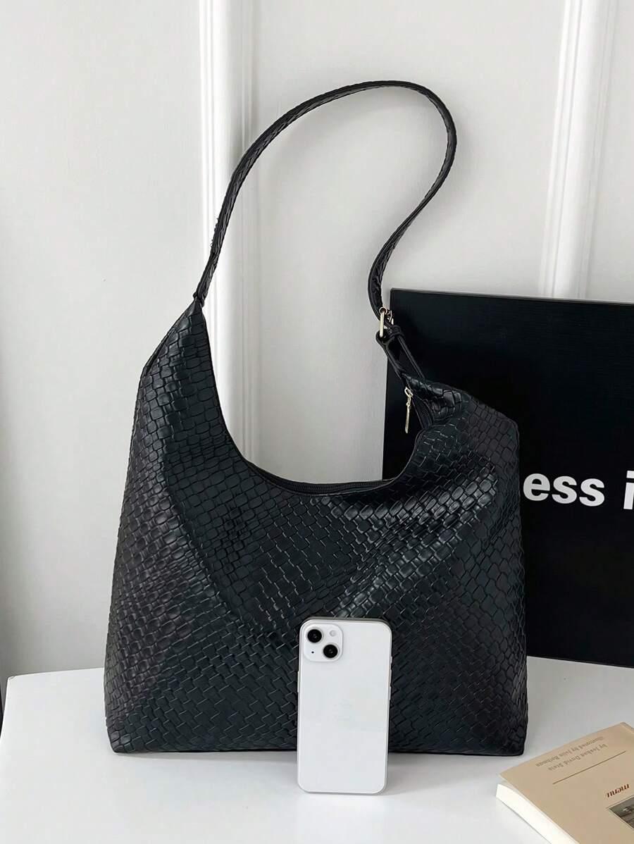 SHEIN CZARNA TOREBKA NA RAMIĘ S07__34X12X27