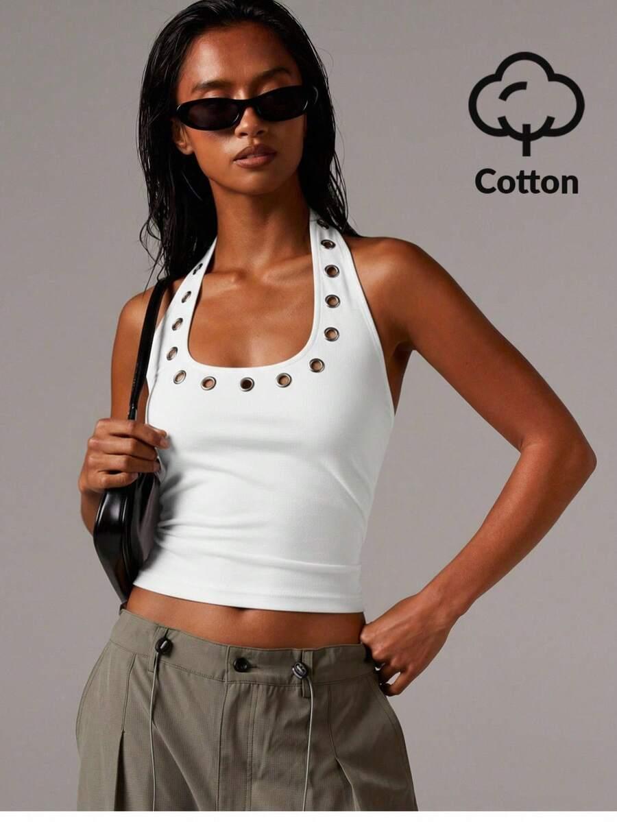 SHEIN BIAŁY TOP ODKRYTE PLECY