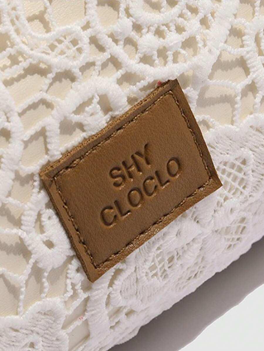 SHEIN BIAŁA TOREBKA KORONKA S07__25X22CM