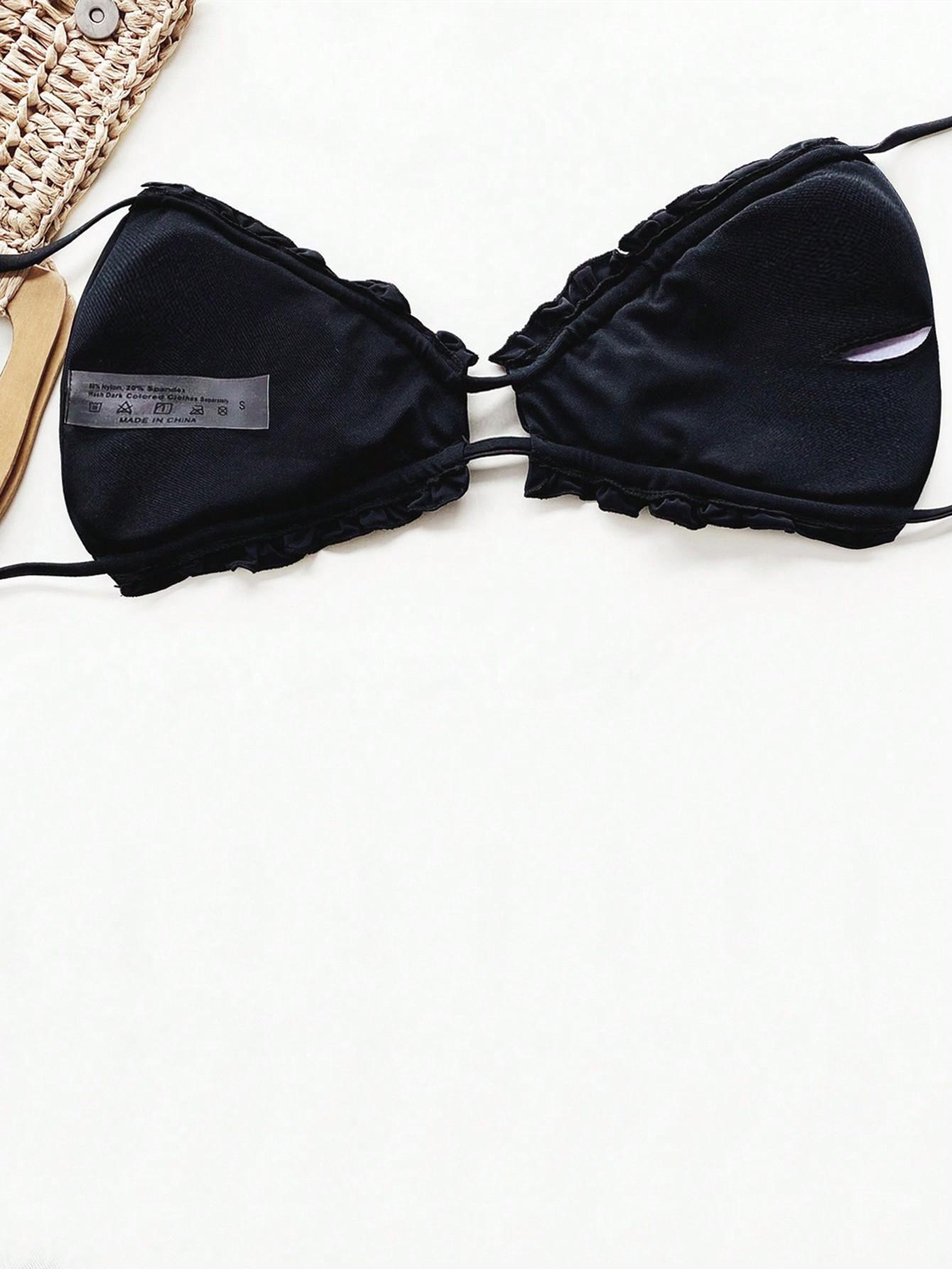SHEIN CZARNA GÓRA OD BIKINI S09__M