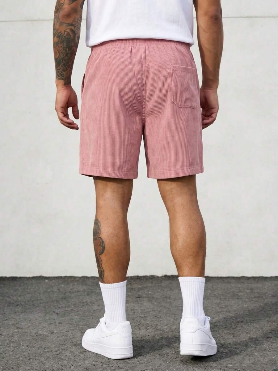 SHEIN RÓŻOWE SPODENKI KIESZENIE S06__L