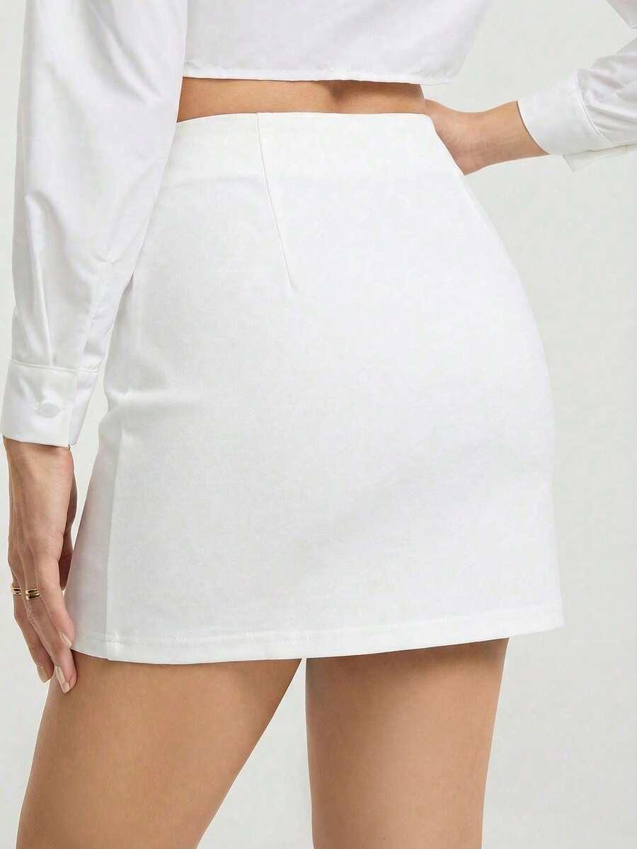 SHEIN BIAŁA MINI SPÓDNICA S06__M