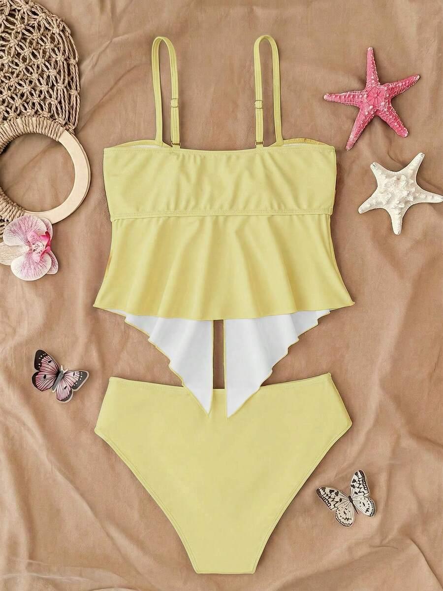 SHEIN DWUCZĘŚCIOWY STRÓJ KĄPIELOWY S09__158/162