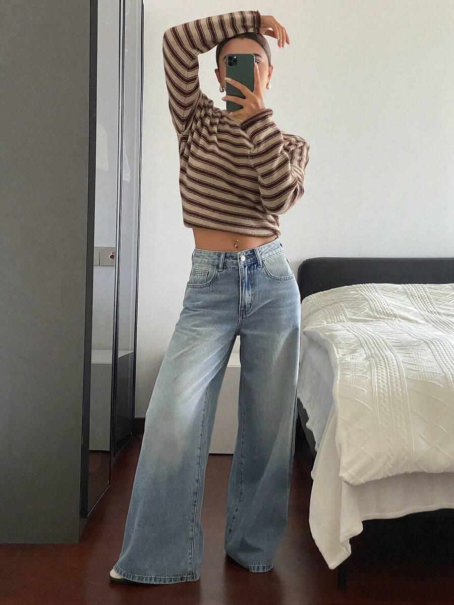 DAZY NIEBIESKIE PROSTE SPODNIE JEANS S06__M